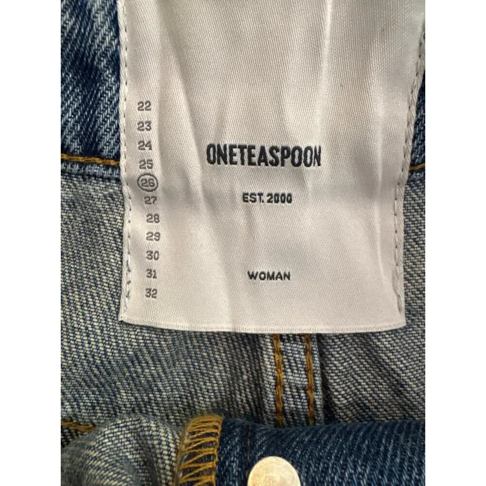NWT One Teaspoon Sz26 Vintage Fit Bandits Cut Off Mid Rise Low Waist Jean Shorts